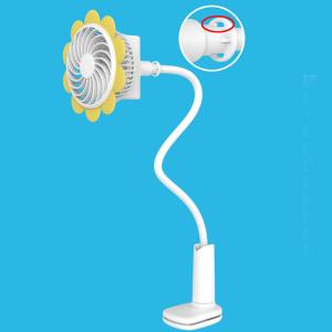Wholesale Sunflower rechargeable clip on fan stroller mini clip on fan from china suppliers