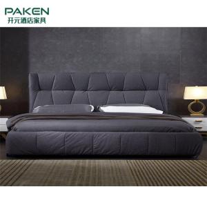 Wholesale Customize Modern Villa Furniture Bedroom Furniture&amp;Concise Style Bed With Dark Grey Color from china suppliers