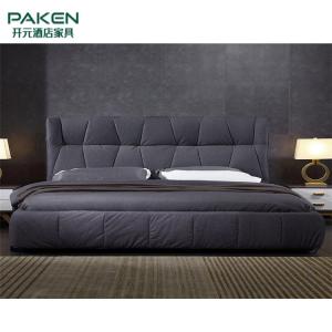 China Customize Modern Villa Furniture Bedroom  Furniture&Concise Style Bed With Dark Grey Color on sale