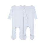 White Blank Sublimation Newborn Footed Onesies For Heat Transfer Printing