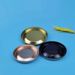 Silver Tinplate Paper Tube Plug Lid With Silk Screen Printing Logo