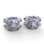 Twin Screw Extruder Toothed Mixing Element Reverse Blades For Industrial Mixing