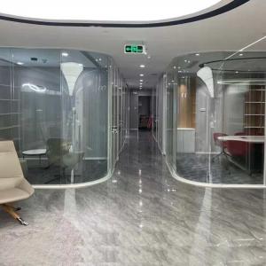 China Curved Office Partition Walls Portable White Color Customized Size on sale