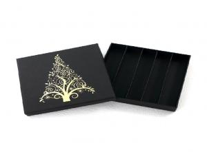 Wholesale Black Chocolate Truffle Packaging Boxes Offset Printing  With Paper Divider from china suppliers