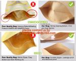 stand up pouch biodegradable zipper bag kraft paper bag, Resealable Snack Stand