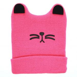 China Boys Girls Cat Ear Lovely Baby Hats , Woolen Yarn Knit Keep Warm Hats Soft Material on sale