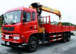 Dongfeng 10 Tons Hoisting Mobile Crane Truck Mounted With Hydraulic Straight 4