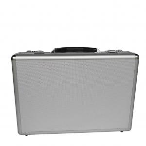 China Funtional Aluminum Attache Case With Two Locks Silver ABS Pilot Case For Business on sale
