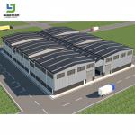 Green Modern Prefabricated Industrial Steel Structure Warehouse Office
