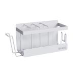 No Drilling Household Magnetic Attraction Shower Rack With Towel Holder Bathroom