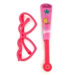 Pink Girl Color Promotional Plastic Toys Glasses Frame Width 90mm Lens Height