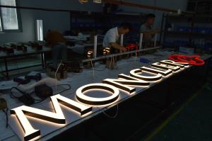 Wholesale Stainless Steel 3D LED Letter Signs IP65 Waterproof Front Back Lit Channel Letters from china suppliers