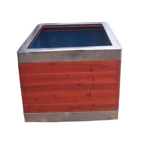Wholesale Antique decorative wood grain metal flower planter giant tree planter pot from china suppliers