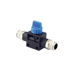 Wholesale Flexible Pneumatic Tube Fittings HVSS Hand Control Valve Black Male R Thread Connector from china suppliers