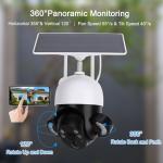 3MP WiFi Home Security Camera IP65 Weatherproof Siren Yard Solar Powered CCTV
