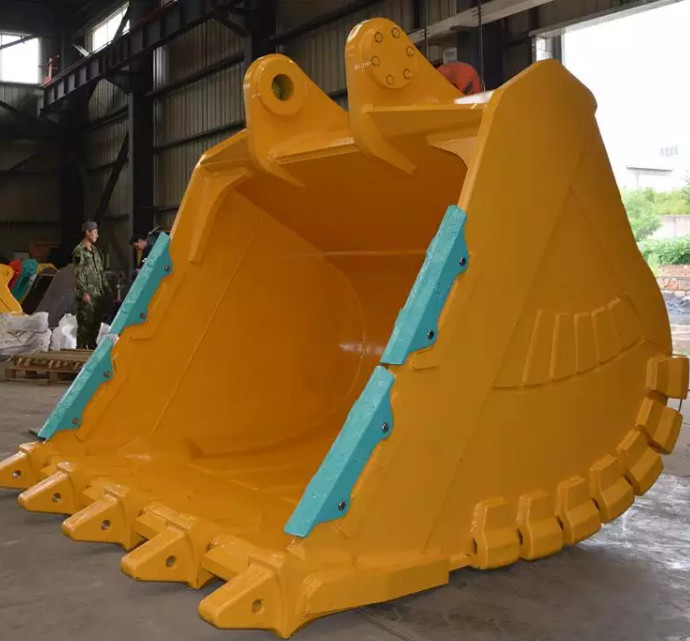 Yellow 4.3cbm Excavator Rock Bucket High Strength Teeth