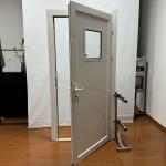 White Aluminium Glass Hinged Door Soundproof Customized Aluminium Pivot Hinge