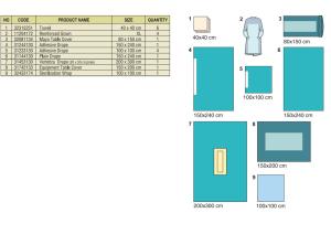 Wholesale SMS PP PE Vertebra Orthopedic Drape With Level 3 Gown Green Blue from china suppliers