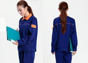 China Cool Mechanic Work Uniforms Sweat - Absorbent With Long Jacket And Dark Blue Pants on sale