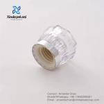 Cosmetic Bottle Plastic Acrylic Decorative Metal Cap Screw Top Transparent Cap
