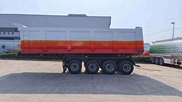 Steel 30-100 Ton Hydraulic Tipping Rear End Semi Trailer for Heavy Duty