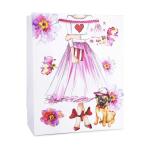 Hot stamping pictures fancy paper bag custom figure printing shopping bags
