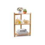 Freestanding Bathroom Bamboo Rack 3 Tier Corner Shelf Unit