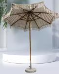 9 ft Hotel Tassel Beach Umbrella Fringe Umbrella World Market Cotton Rope Woven