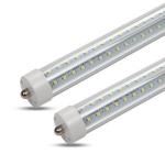 T8 V Shaped 8FT LED Tube Light 65W 270 Degree Single Pin FA8 Base