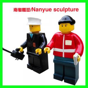Wholesale cartoon statue lego character statue   life size colorful  as decoration model in children amusement garden from china suppliers