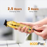 Gold Zero Gapped Cordless Hair Trimmer 10W Rechargeable Skinsafe