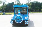 Blue Electric Sightseeing Car / Electric Shuttle Bus For Amusement Park