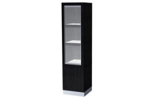 Wholesale Timber Veneered MDF Cabinet with LED Lighting and an Entire Swinging Glass Door from china suppliers
