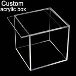 Acrylic Box Custom Clear Plexiglass Acrylic Display 5side Box Sliding Lid Poke