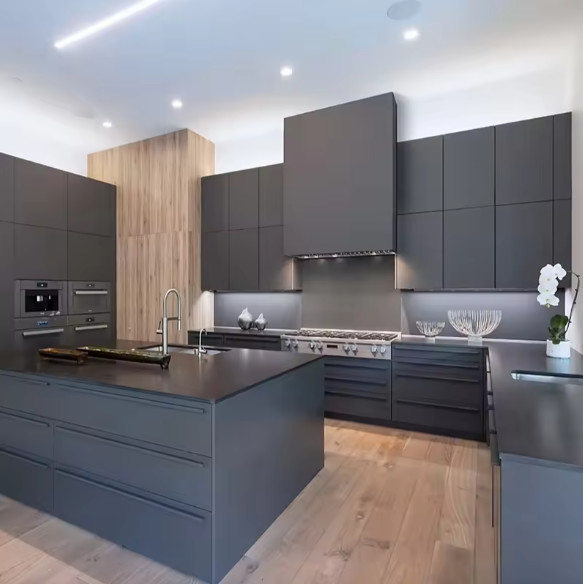 OEM Lacquer Corner Kitchen Cabinets And Countertops Solutions Acrylic Door