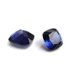 Unique Moissanite Synthetic Sapphire Stone Cushion Cut 34# Blue Corundum Loose