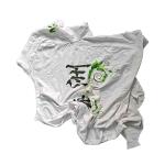 100% cotton used clothes scrap rags white printed t shirt industrial trapo shop