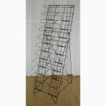 20 Pockets Folded Wire Magazines Display Floor Stand