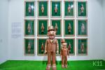 Smooth Surface Wooden Art Sculpture Exhibition For Gallery