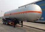 Carbon Steel 3 Axles LPG Tank Trailer 38000L For Liquid Chloroethylene Transport