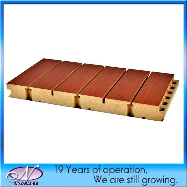 Fireproof Grade A1 Wooden Grooved Acoustic Wall Panel for Hotel Cinema