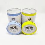 Custom Airtight Cat Dog Treats Paper Cans Packaging CMYK Printing