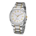 Stainless Steel Solid Band Mens Quartz Watch PVD Plated Gold 3 ATM Waterproof