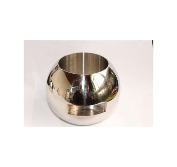 Silver DN25 Stainless Steel 316L Floating Straight Through Valve Ball with