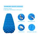 Inflatable Outdoor Sleeping Pad 190 X 58cm Backpacking Sleeping Pad Ultralight
