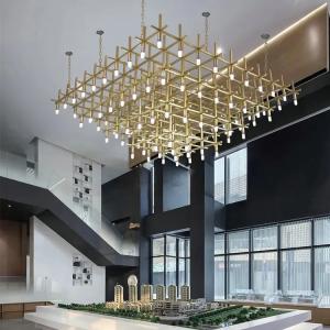 Wholesale E12/E14 Bulbs Hotel Lobby Chandelier Metal Modern Chandelier from china suppliers