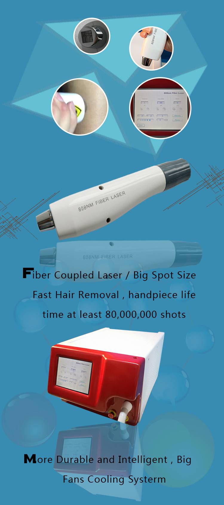 with CE certificate diode laser equipment painless hair removal facial hair remover ipl laser portable version alma platinum.jpg