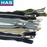 Black Metal Jacket Zippers #7 Double Open End Zipper For Shoes
