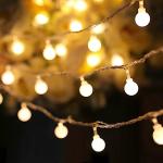 Globe String bulb Lights Battery Operated, 16.4ft 50 LED Small Ball Fairy Lights