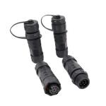 M12 3 Pin waterproof Circular Connector Cable Female Straight Molded for LVDS